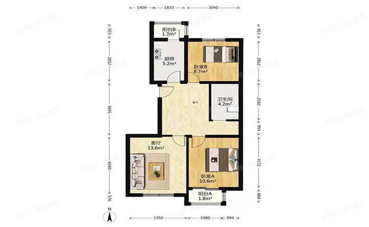 大兴区 幸福路8号院12号楼12层6单元1201（御园A区）