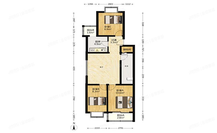 丰台区 前泥洼二区17号楼1层5-102（前泥洼二区）