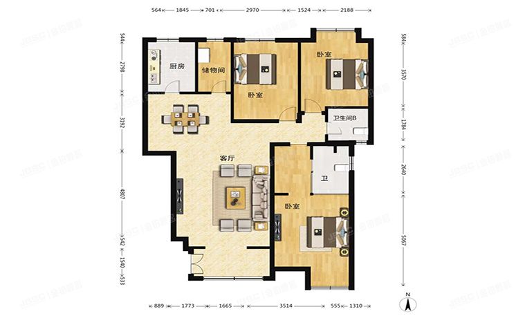 朝阳区 西大望路42号院3号楼2层2单元201（鸿坤花语墅）