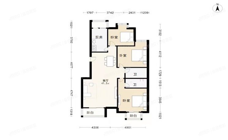 大兴区 枣园东里19号楼9层3单元901（盛芳茗苑）