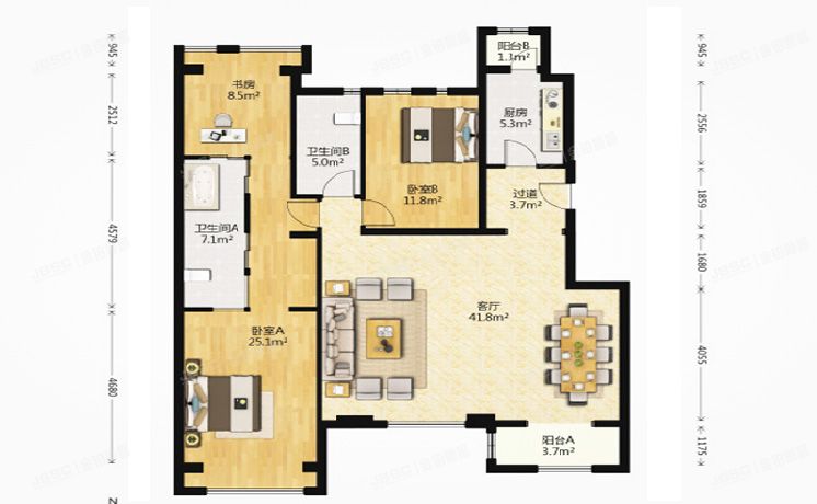 朝阳区 西大望路42号院4号楼4层2单元401（鸿坤花语墅）