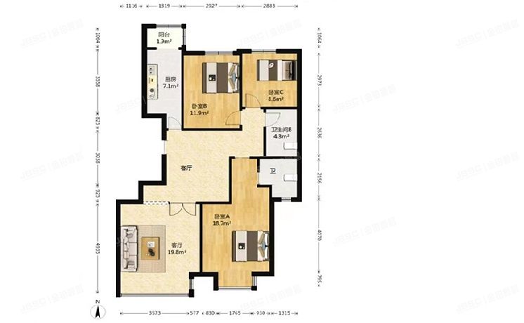 通州区 兴光三街9号院10号楼10层2单元1002号（润枫领尚）