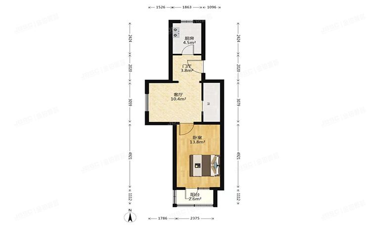 朝阳区 石佛营西里1号楼3层1单元301号（石佛营西里）