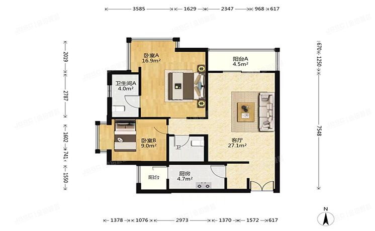 朝阳区 广渠门外大街1号院3号楼28层3212（富力城A区）