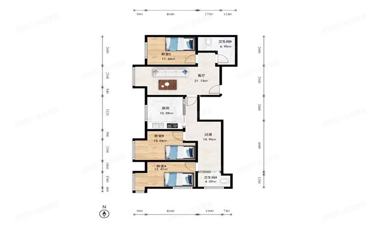 朝阳区 姚家园西里甲7号院2号楼6层01单元601（金隅凤麟洲）