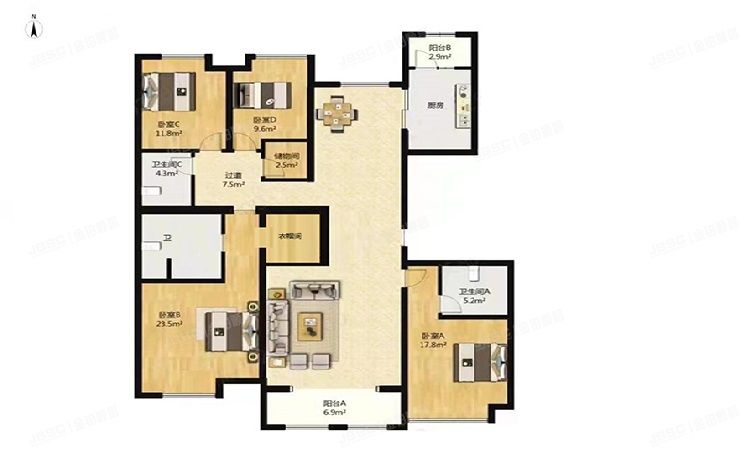 大兴区 乐园路20号院3号楼4层2单元502（华润公元九里）