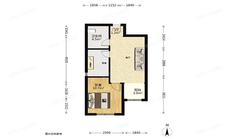 昌平区 龙域中路2号院1号楼8层2单元802室（融泽嘉园）