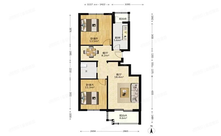 昌平区 东小口镇华龙苑北里6号楼5层3单元502号50%份额