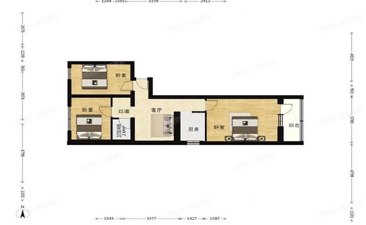 东城区 北官厅胡同2号院4号楼2层1单元203号