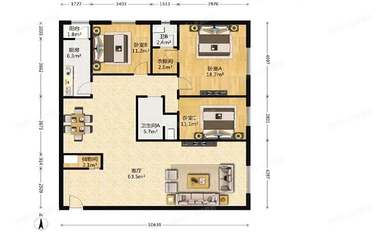 朝阳区 远洋公馆8号楼17层1706室