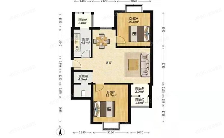 大兴区 兴盛街187号院10号楼2层4-201