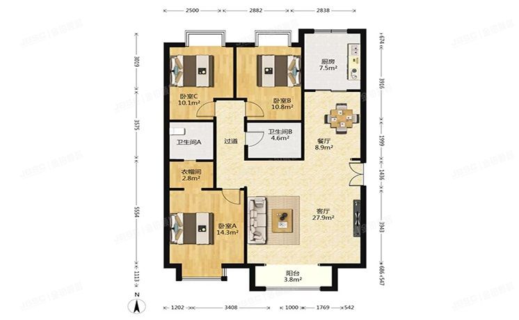 朝阳区 北京新天地9号楼9层1单元906