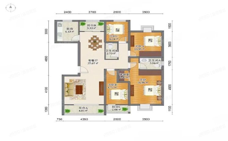 顺义区 金汉绿港二区3号楼9层1单元901