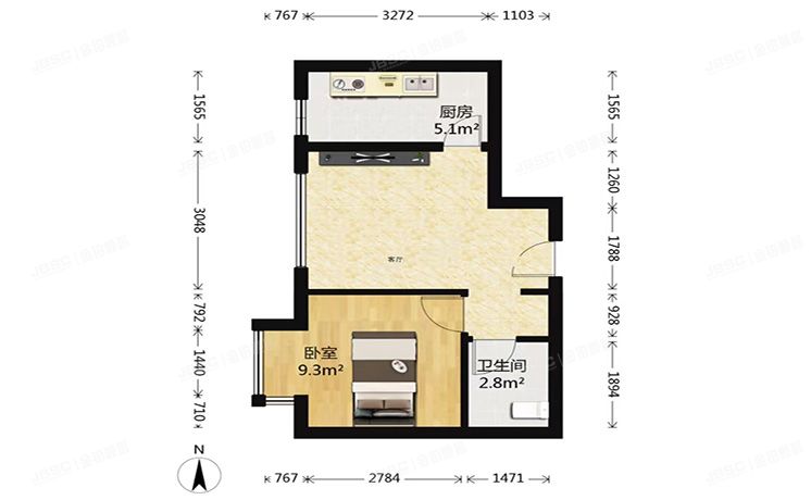 朝阳区 炫彩嘉轩134楼18层T3单元2101