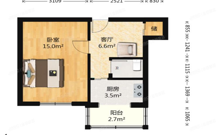 朝阳区 曙光西里4号楼3层2单元232