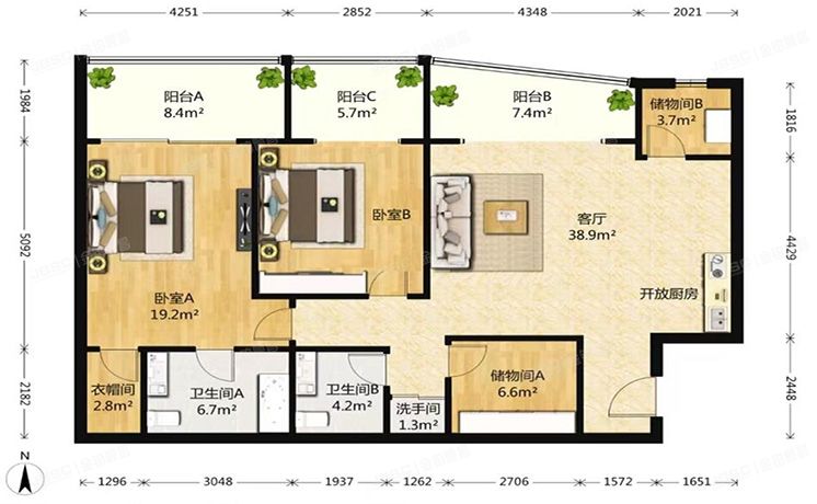 朝阳区 旺座中心1号楼15层1711