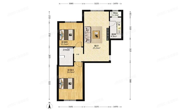 丰台区 红狮家园4号楼6层3单元603号