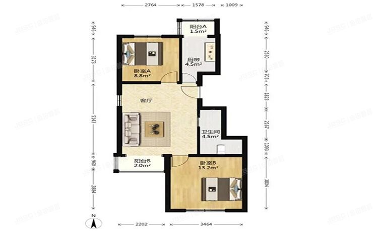 房山区 瑞雪春堂一里1号4层7单元502