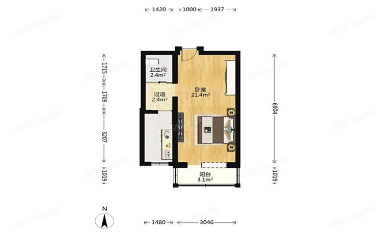 丰台区 大成里蔚园20号楼1层5-102号