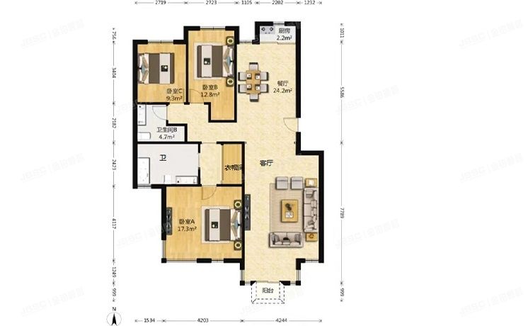 经济技术开发区 浉城百丽二区9号楼2层3单元201