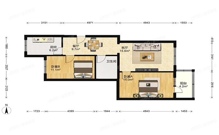 丰台区 建工北国1号楼12层3门1203号