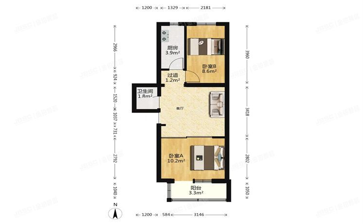 朝阳区 延静东里3楼4层2门401