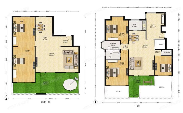通州区 K2海棠湾125号楼-1至1层2单元102号