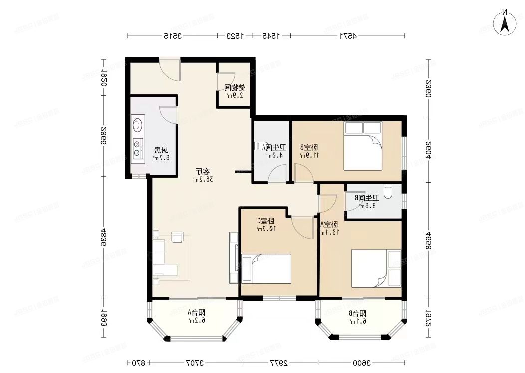 朝阳区 华腾园10号楼27层2705
