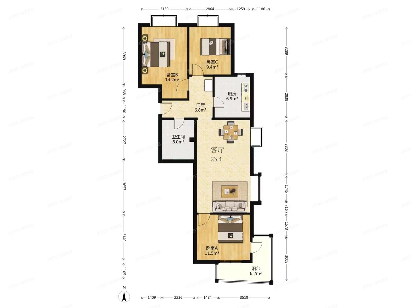 丰台区 天伦锦城2号楼5层1单元501
