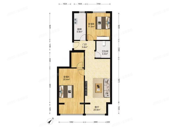 朝阳区 万红西街9号院1号楼3层4单元301（银河湾）