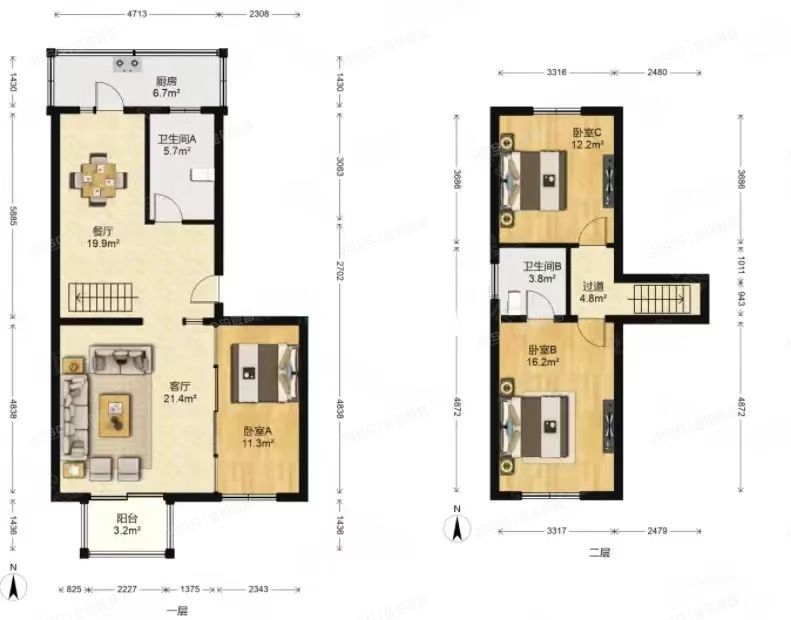 顺义区 马坡花园15号楼3层一单元301号