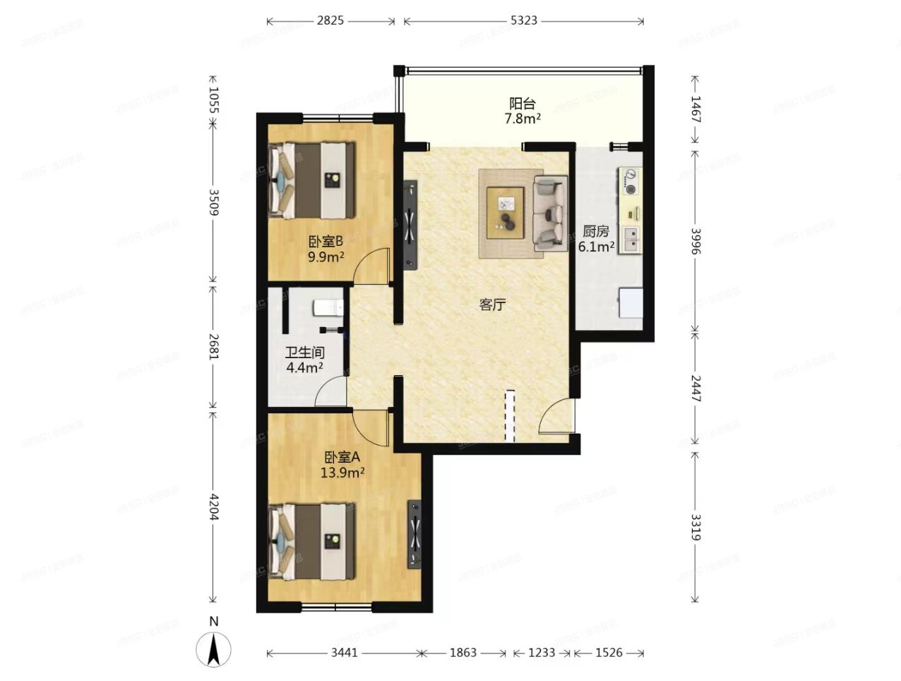 朝阳区 芍药居北里318号楼9层4单元901