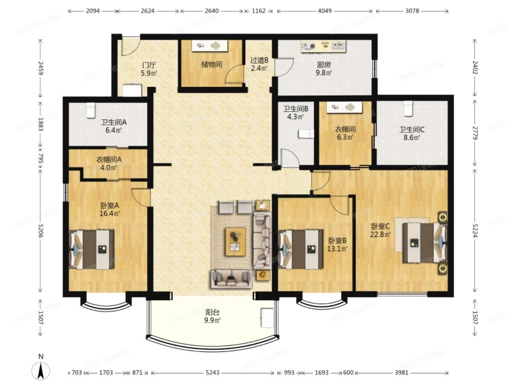 朝阳区 亮马桥路48号院2号楼8层902（四季世家）