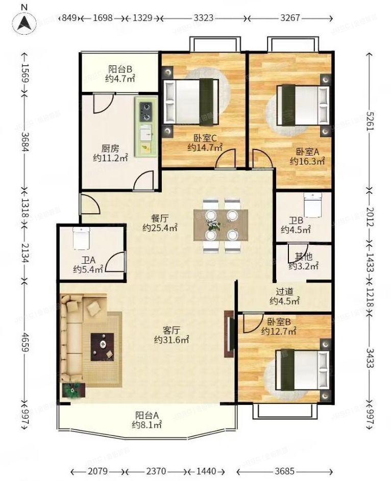 朝阳区 十里堡西里118号楼8层0801（京棉新城西区）按经适房管理