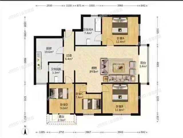 朝阳区枣营北里7号楼6层B座2063（伯宁花园）