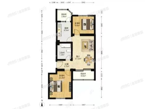 丰台区吴家村路2号院4号楼3单元602室（兆丰园）