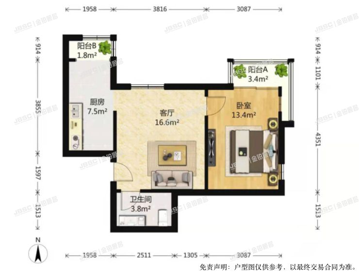 大兴区香海园48号楼3单元403室（顺驰领海）