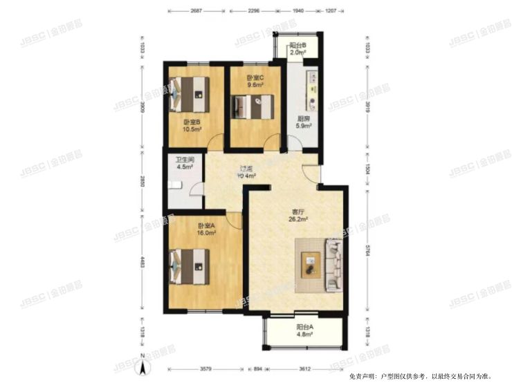 大兴区 新凤小区9号楼3单元601室