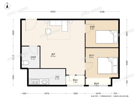 朝阳区 通惠家园惠泽园1号3单元702室（壹线国际）