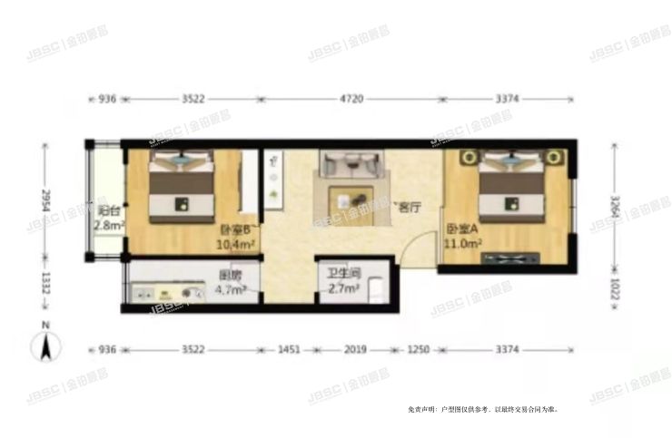 海淀区 二里庄22号楼6单元601室