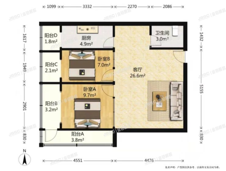 丰台区 海户西里2号楼1024室