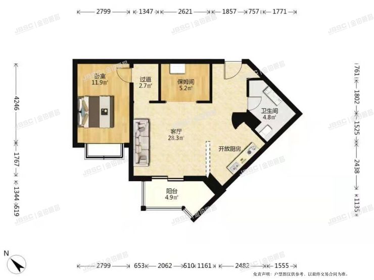 朝阳区 双花园南里二区3号楼1304室