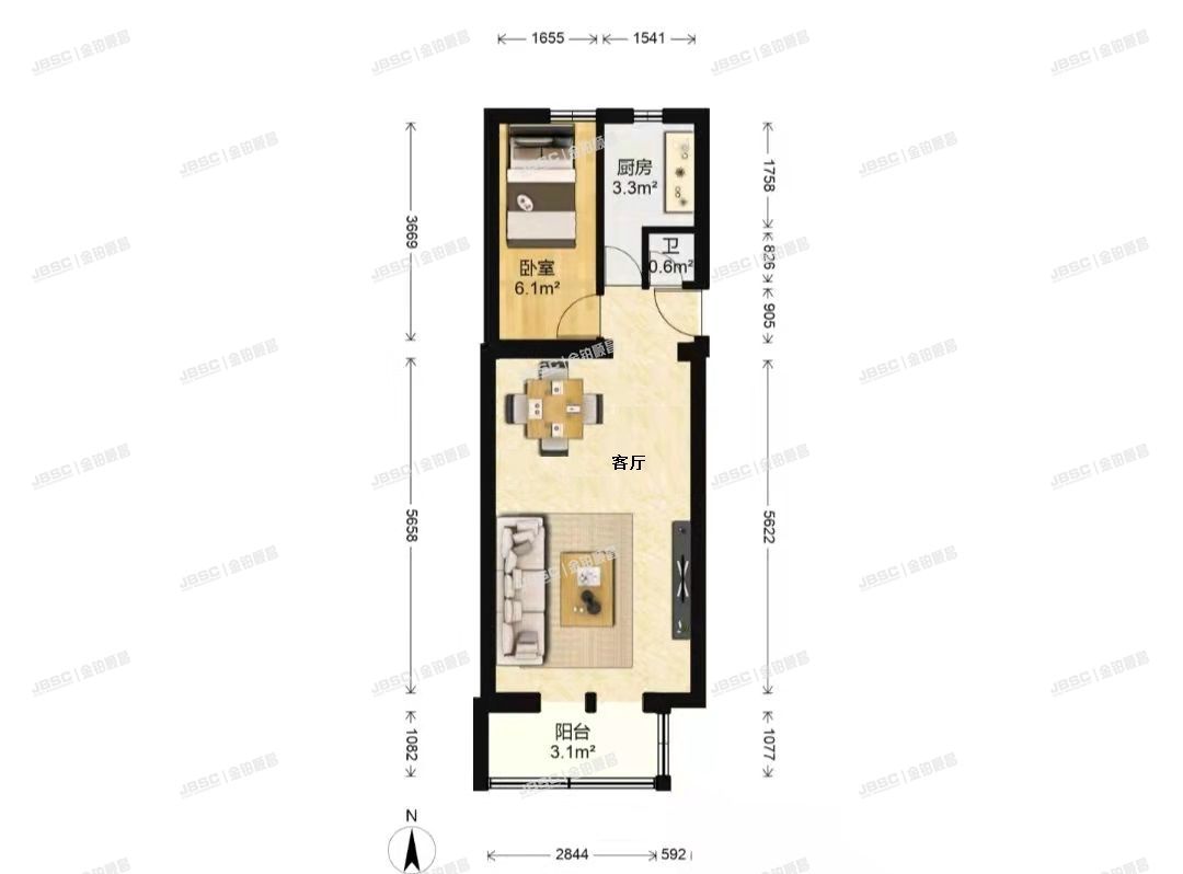  丰台区 八宝山南路29号院6号楼4单元203室