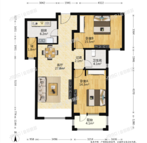 大兴区 龙景湾四区26号楼10层1102室（富力丹麦小镇）