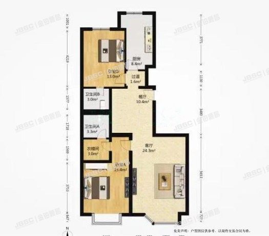 朝阳区 西大望路19号院3号楼4单元801室（金港国际）