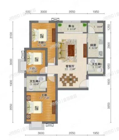 通州区 潞苑北里四区25号楼3单元804室（富力惠兰美居）