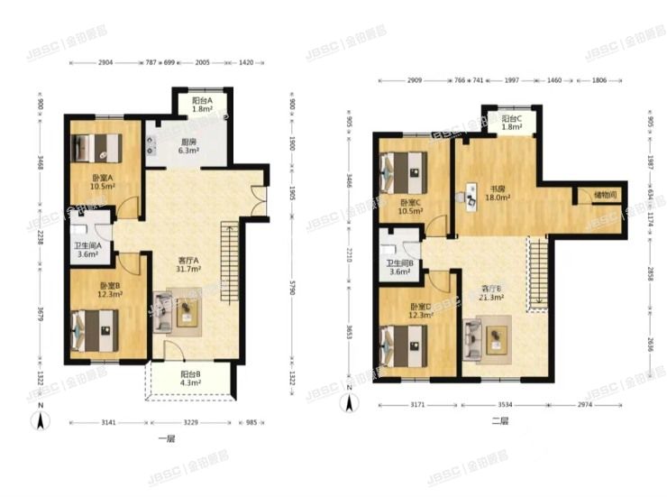 房山区 汇丰街1号院3号楼9至10层四单元901室（世界名园D区）复式