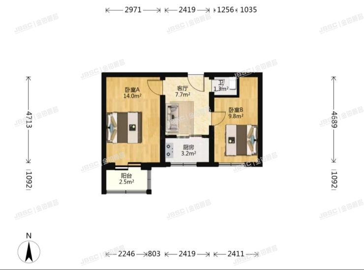 房山区 燕山迎风二里10号楼5单元302室