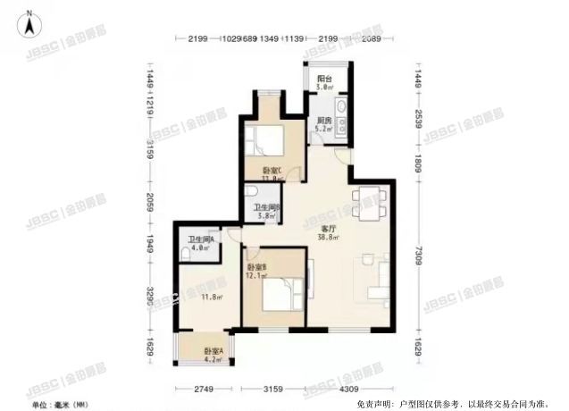 大兴区 丽园B区10号楼1单元202室