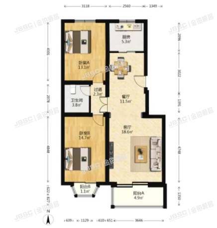 房山区 长兴街15号院12号楼2单元102室（清雅小区）